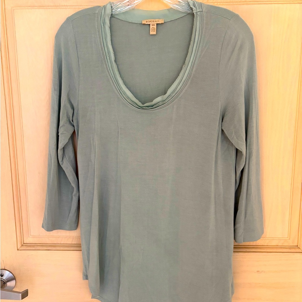 Anthropologie Bordeaux Women's Soft Green Tunic M